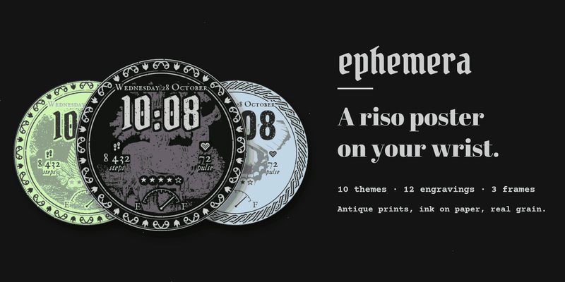 ephemera — a poster for your wrist