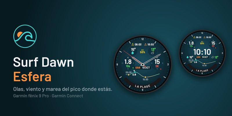 Surf Dawn: Waves, Wind & Tide Watch Face