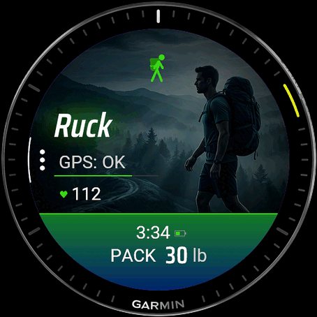 RuckTrack — Rucking, Treadmill, Weighted Vest Screenshot 1