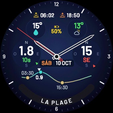Surf Dawn: Waves, Wind & Tide Watch Face screenshot 3