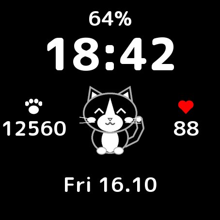 Tuxedo Cat Clock screenshot 2