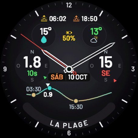 Surf Dawn: Waves, Wind & Tide Watch Face screenshot 4